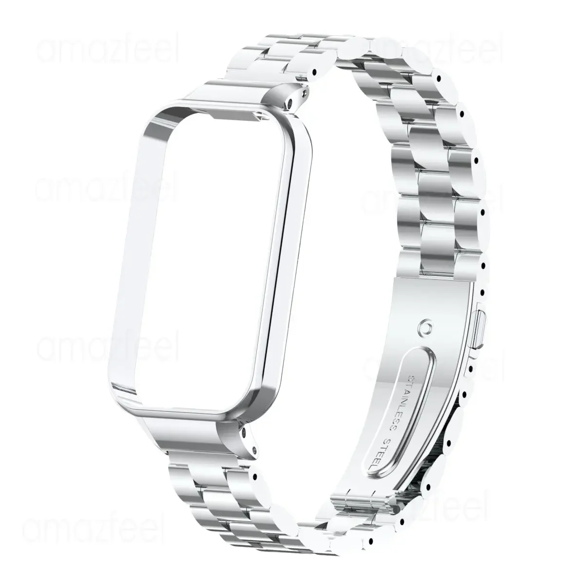 Stainless Steel Straps For Xiaomi Smart Band 8 Active Watchband Luxury Metal Wristbands Bracelet For Mi Band 8 Active Belt Strap