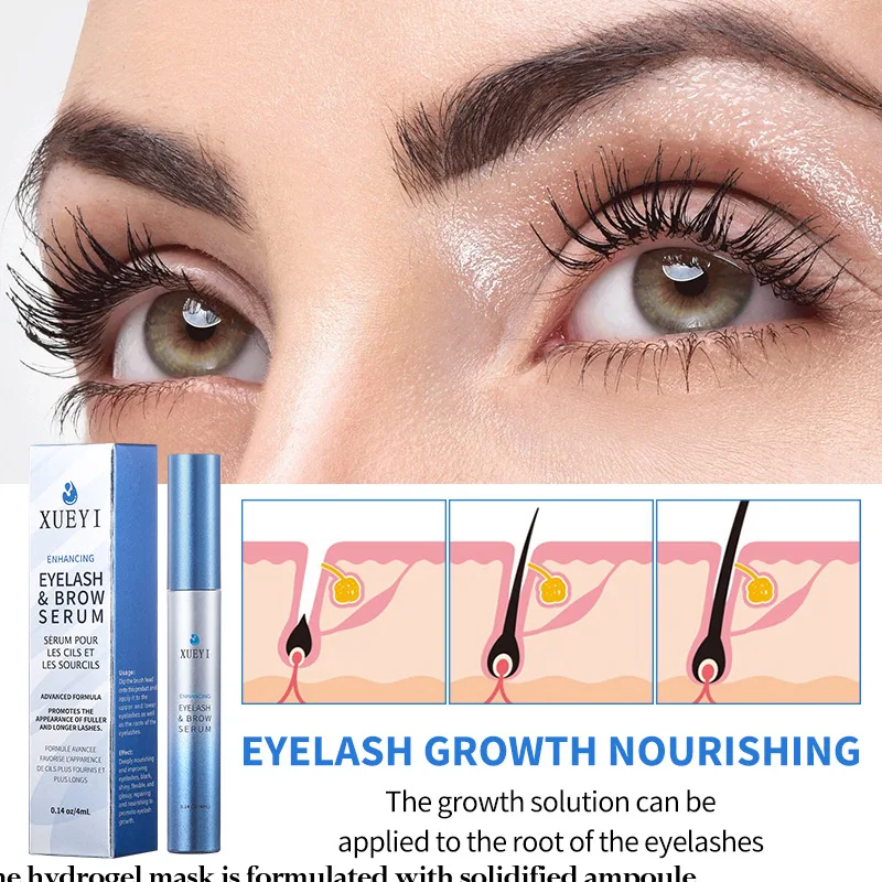 Mascara pour cils et sourcils plus épais et plus longs - Sérum de croissance de cils délicieux avec rehausseur de sourcils