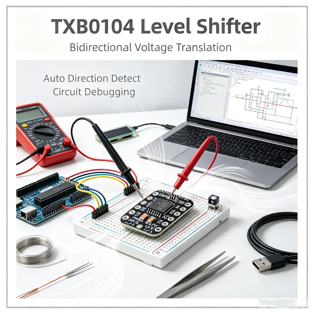 Txb0104 4-channel Bidirectional Logic Level Shifter Module Auto Direction Sensing 3.3v/5v Logic Converter For Diy Circuit