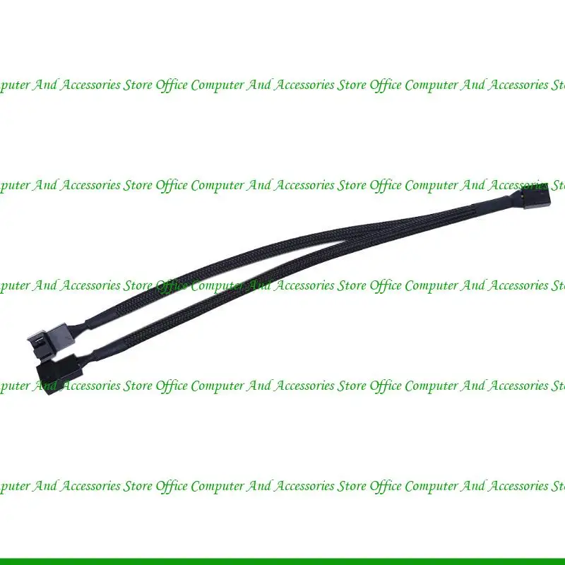 U55C 1 To 2 Way Y-Splitter Sleeved 4-Pin PWM Connector Fan Extension Adapter Cable