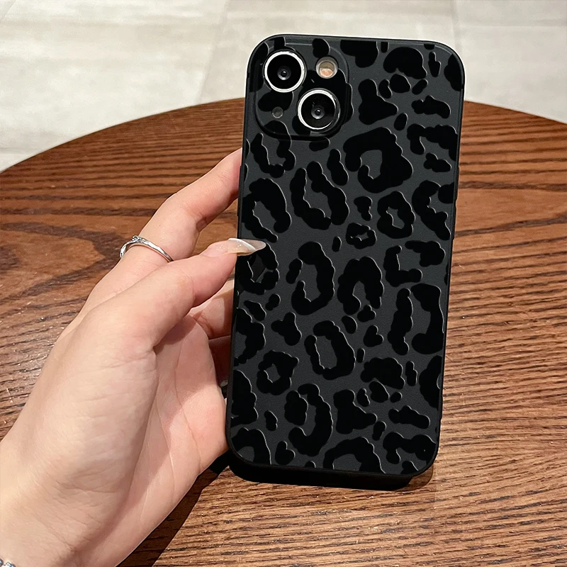 Luxury Irregular Element iPhone Case For iPhone 16 15 14 13 12 11Pro Max XR X XS 14 15 16 Puls Soft Silicone Black iPhone Case