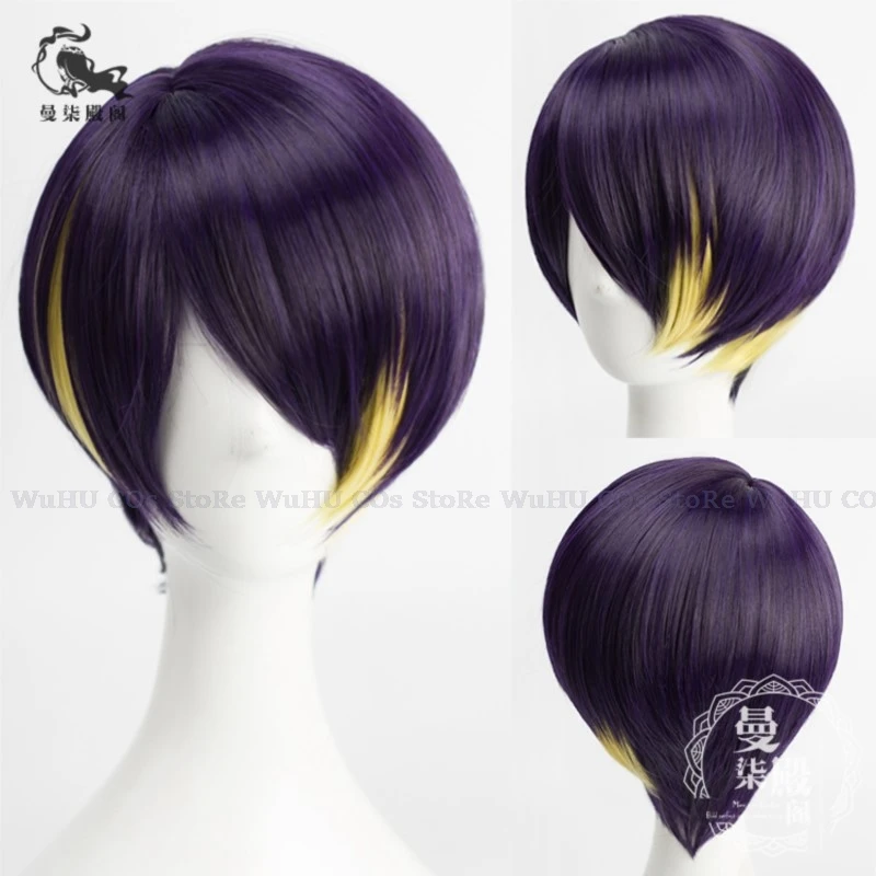 Ensemble Stars Cosplay Wig para Homem, Narukami Arashi, Morisawa Chiaki, Nagumo Tetora, Ogami Koga, Halloween Party