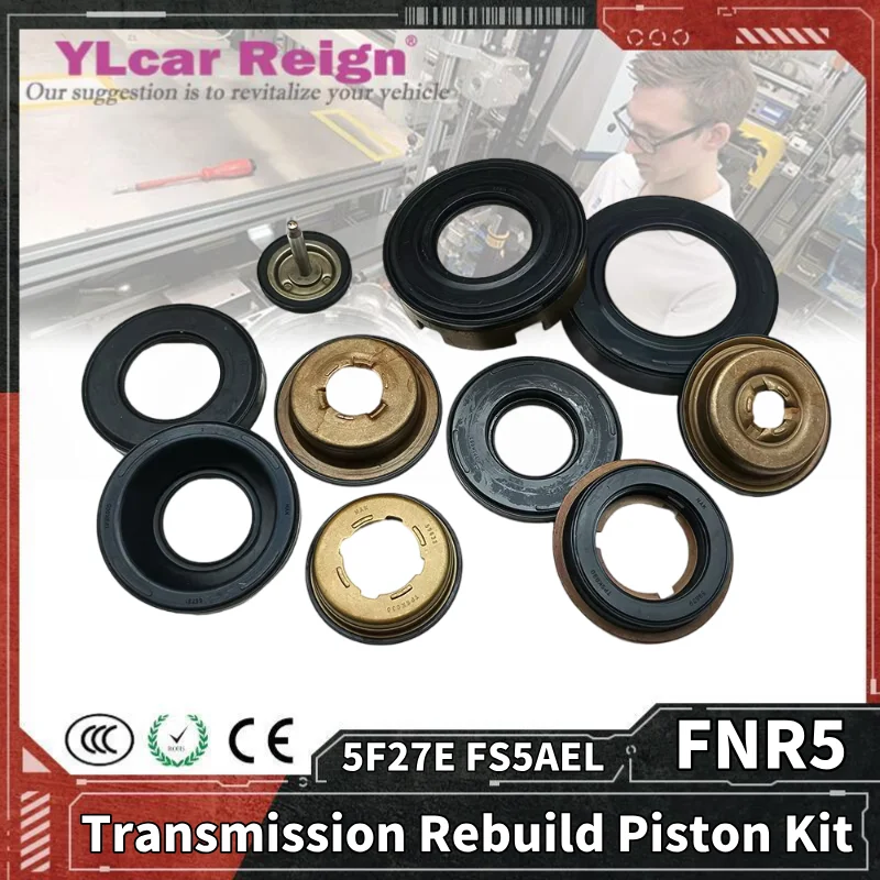 FNR5 5F27E FS5AEL 10Pcs/Set Automatic Transmission Gearbox Rebuild Piston Kit for 5-Speed Ford Fusion Mazda 3 6 Car Accessories