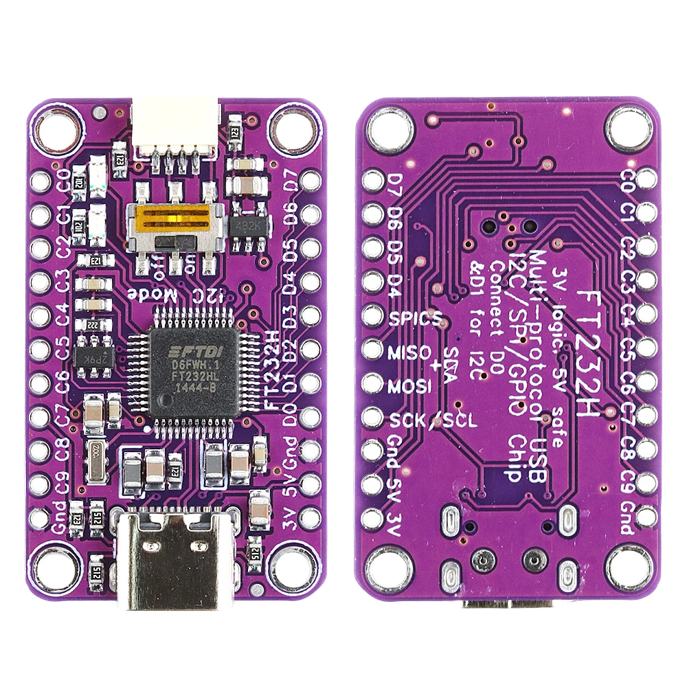 Módulo Multifuncional FT232H USB 2.0 de Alta Velocidade 480Mb/s USB para Módulos JTAG UART FIFO SPI I2C