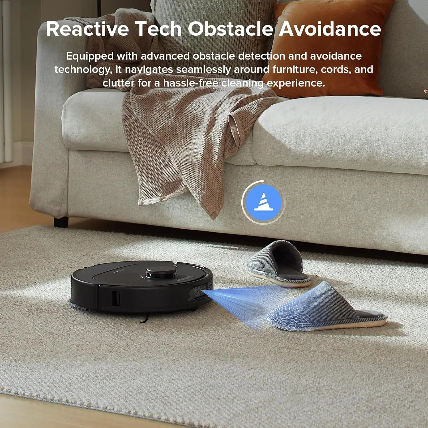 مكنسة وممسحة روبوت، شفط 8000 باسكال، مطورة من Qrevo S، فرش مضادة للتشابك، تجنب العوائق الذكية، غسيل الممسحة التلقائية