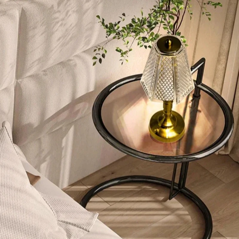 Vintage LED Touch Dimming Crystal Desk Lamp Night Light USB Eye Protection Desk Lamp Restaurant/home Decoration Lighting Fixture