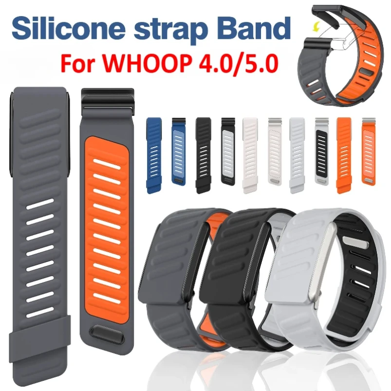 

Compatible for WHOOP 4.0/5.0 SportFlex Wrist Band Soft-Touch Silicone Waterproof and Sweatproof Replacement Band