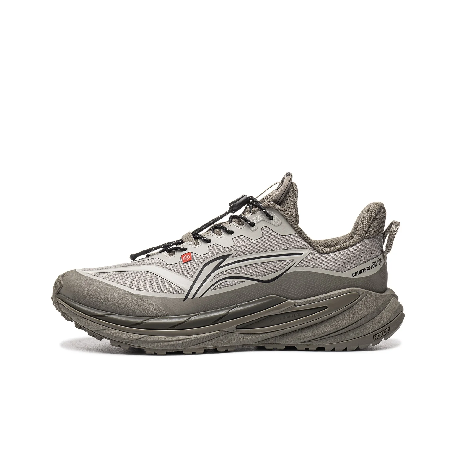 Li Ning Outdoor CF Yijie 3 Outdoor Shoes Women's Low Top Gray Black Red Color Block AHCW072-8