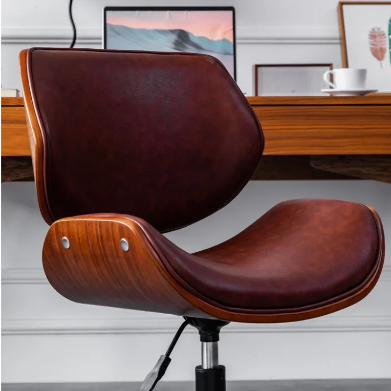 เก้าอี้โต๊ะไม้เนื้อแข็งที่ทันสมัยและสง่างามสําหรับนั่งสบายตลอดวัน ปรับระดับได้และหมุนได้ นั่งสูง 44-54 ซม