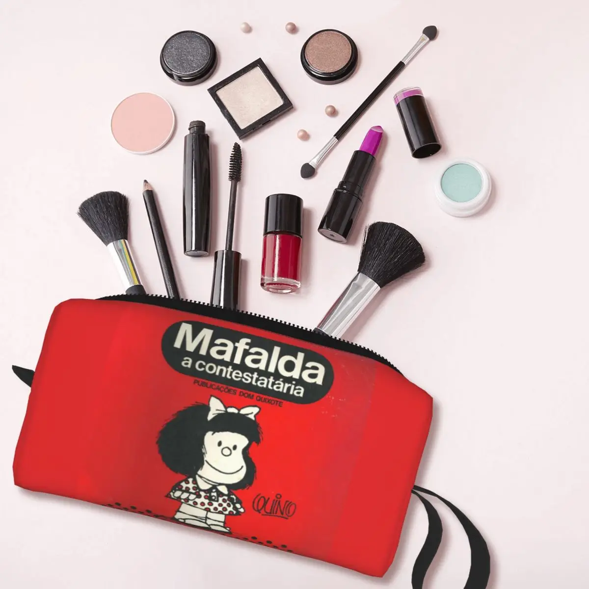 Custom Travel Mafalda Toiletry Bag Cute Quino Comic Manga Cosmetic Makeup Organizer Women Beauty Storage Dopp Kit Case