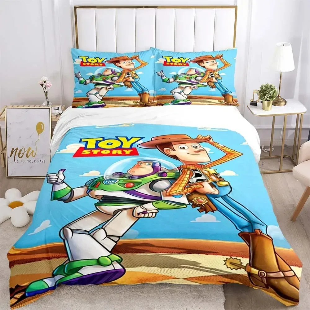 

Disney Toy Story Bedding Set Anime Duvet Cover with Pillowcase Bedroom Decoration for Boys Kids Adults