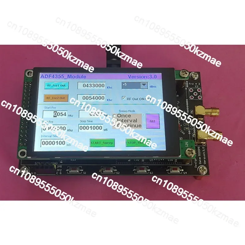 ADF4355 Module, RF Signal Source VCO Microwave Frequency Synthesizer, RF Output Frequency Range: 54 MHz-6800 MHz