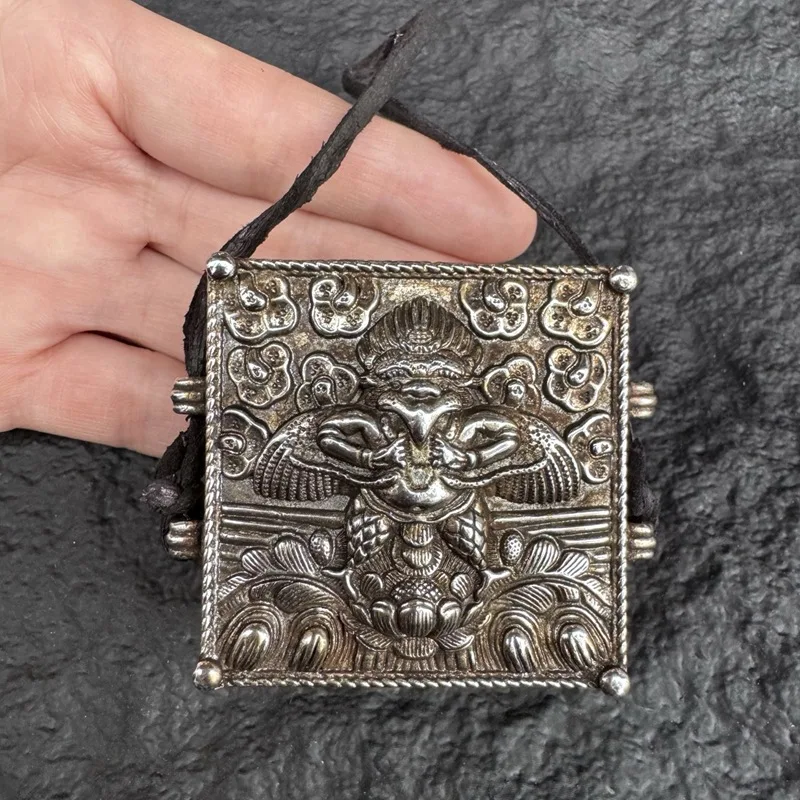 Tibetan White Horse Copper Great Bird of the East Cawing Ethnic Style Buddha Amulet Cultural Play Box