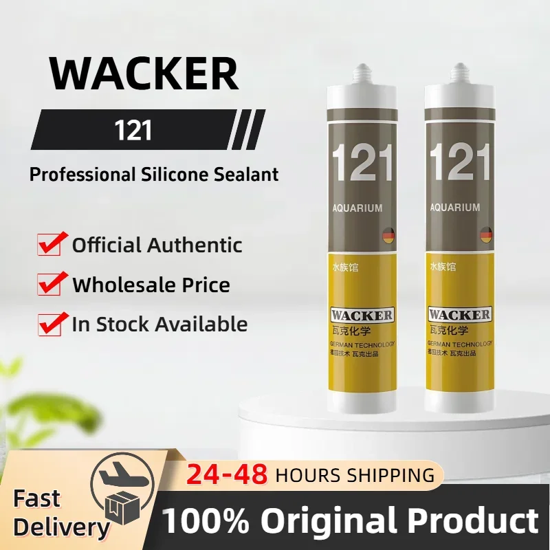 

Wacker 121 Aquarium Sealant High Strength Acetic Silicone for Glass Bonding Waterproof - Original Product