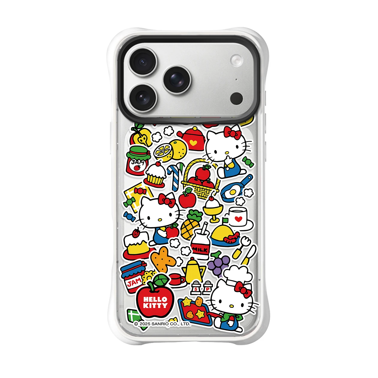 Kawaii Sanrio Trendy Hello Kitty Painted Clear Girlish Case For IPhone 17 Pro Max 16 15 14 Pro PC+TPU Four-Coner Anti-drop Cover view 3