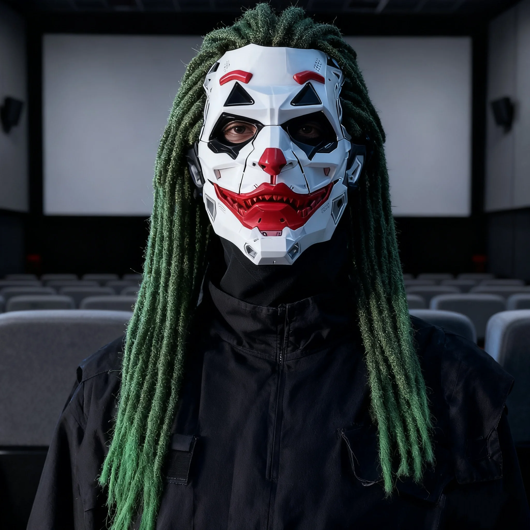 

Anime Role Playing Costume Party Props Cyberpunk Masks with Dirty Braid Cosplay Halloween Full Face Unisex Hip Hop Vintage