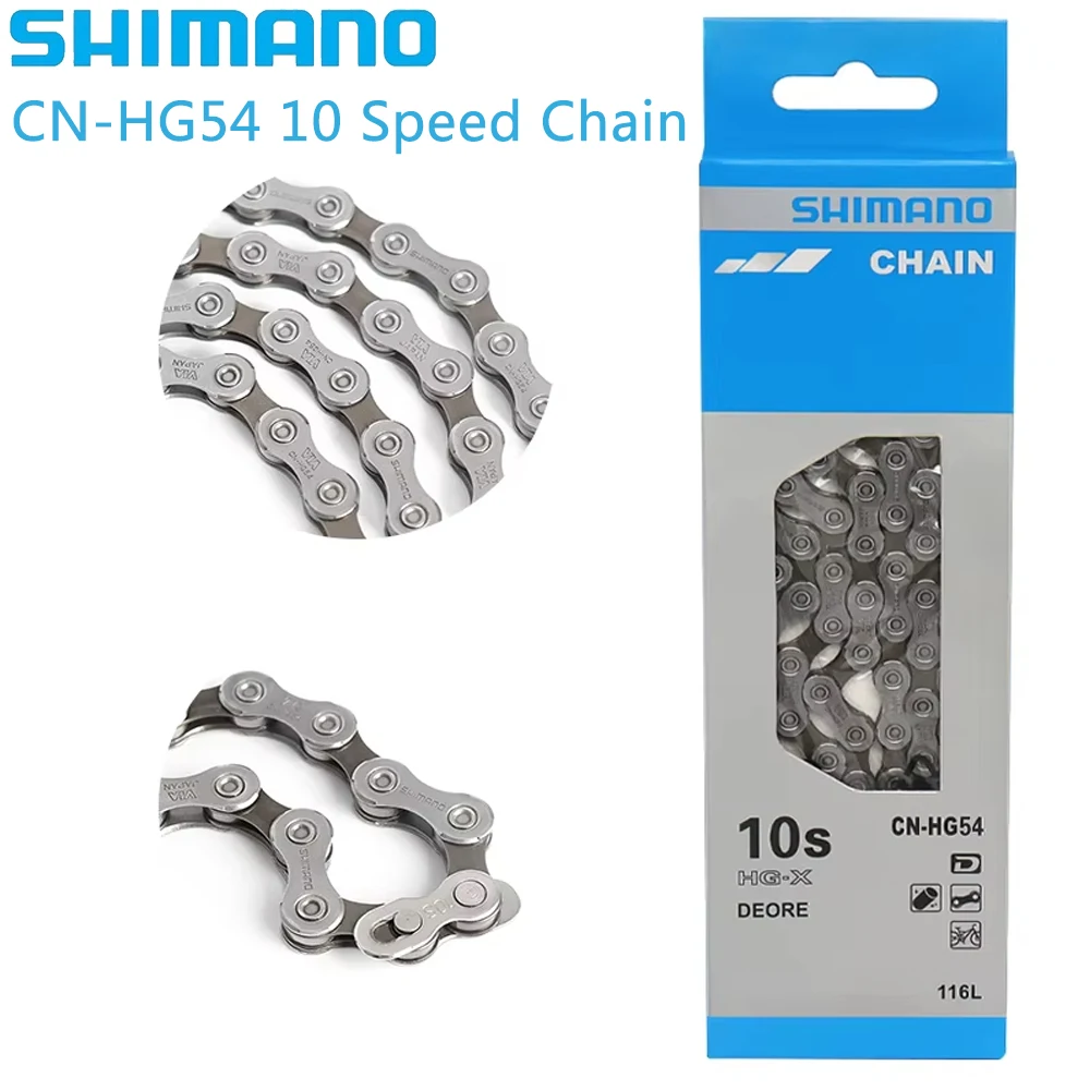 SHIMANO DEORE HG54 Bicycle Chain M4100 10 Speed 116L Links for MTB Bicycle Chain Super Narrow HG-X MTB Chain