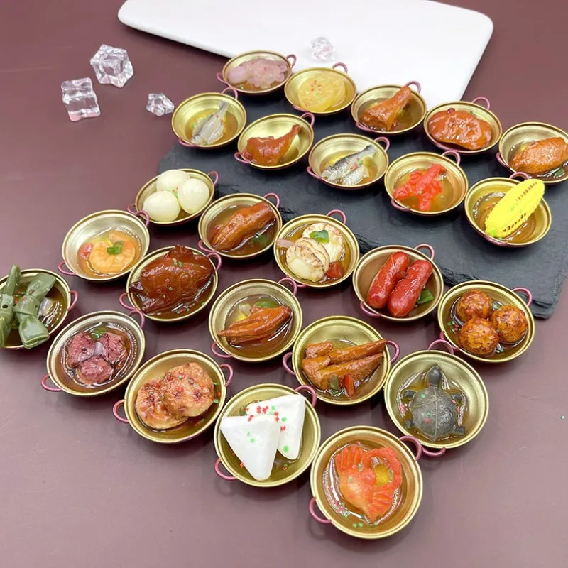 1PCS Random Dollhouse Miniature Foods Japanese Seafood Noodles Pretend Model Kitchen Food Mini Doll Food Toy