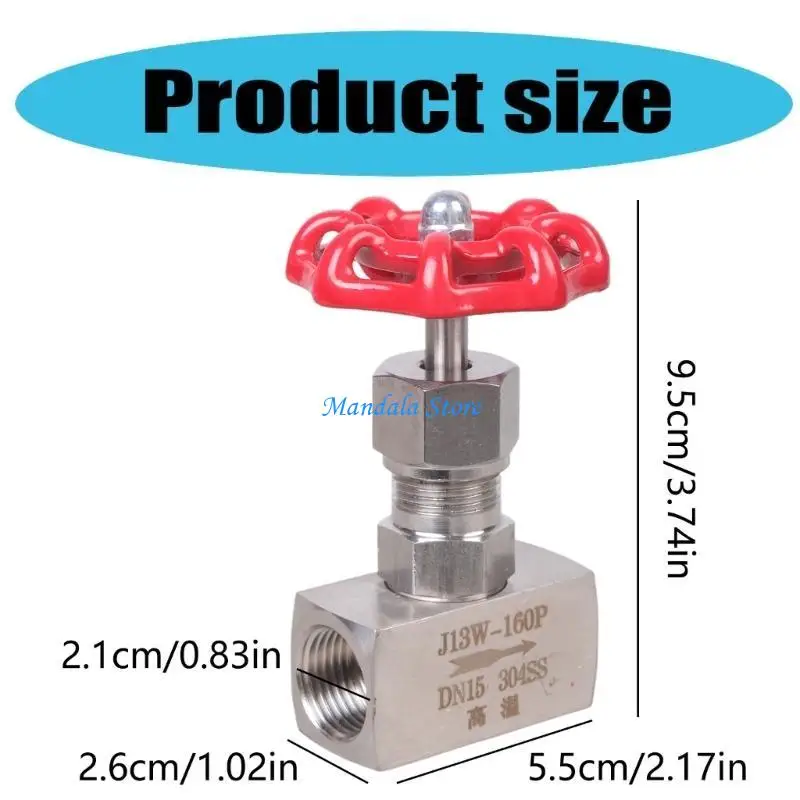 U2JC DN15 Stainless Steel 304 High Pressure Needle for Valve Female Thread J13W