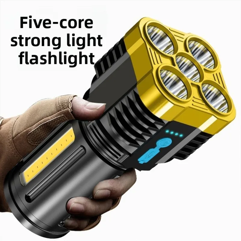 lanterna-led-multifuncional-de-5-nucleos-–-super-brilhante-bateria-recarregavel-de-longa-duracao-luz-lateral-cob-ideal-para-uso-em-emergencias-domesticas