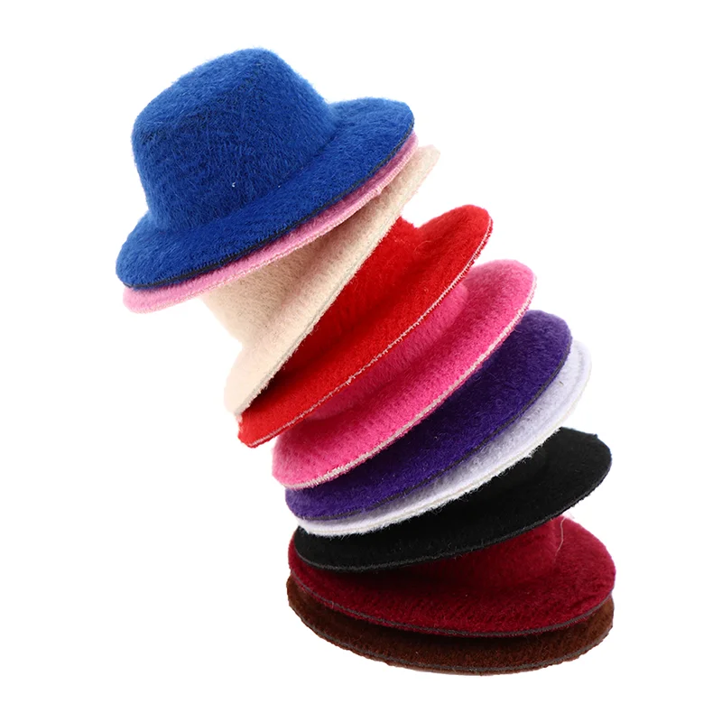 5Pcs 4cm Doll House Hat Dollhouse Miniature Hat Mini Dolls Hat Dolls House Accessories Doll House Mini Hat