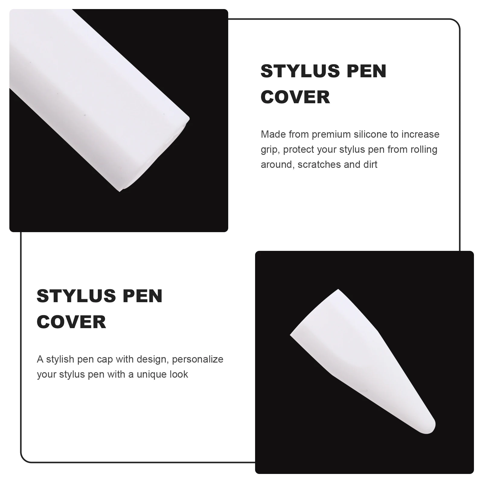 

Data Pen Case Stylus Protector Handwriting Drawing White Silica Gel Silicone Cover