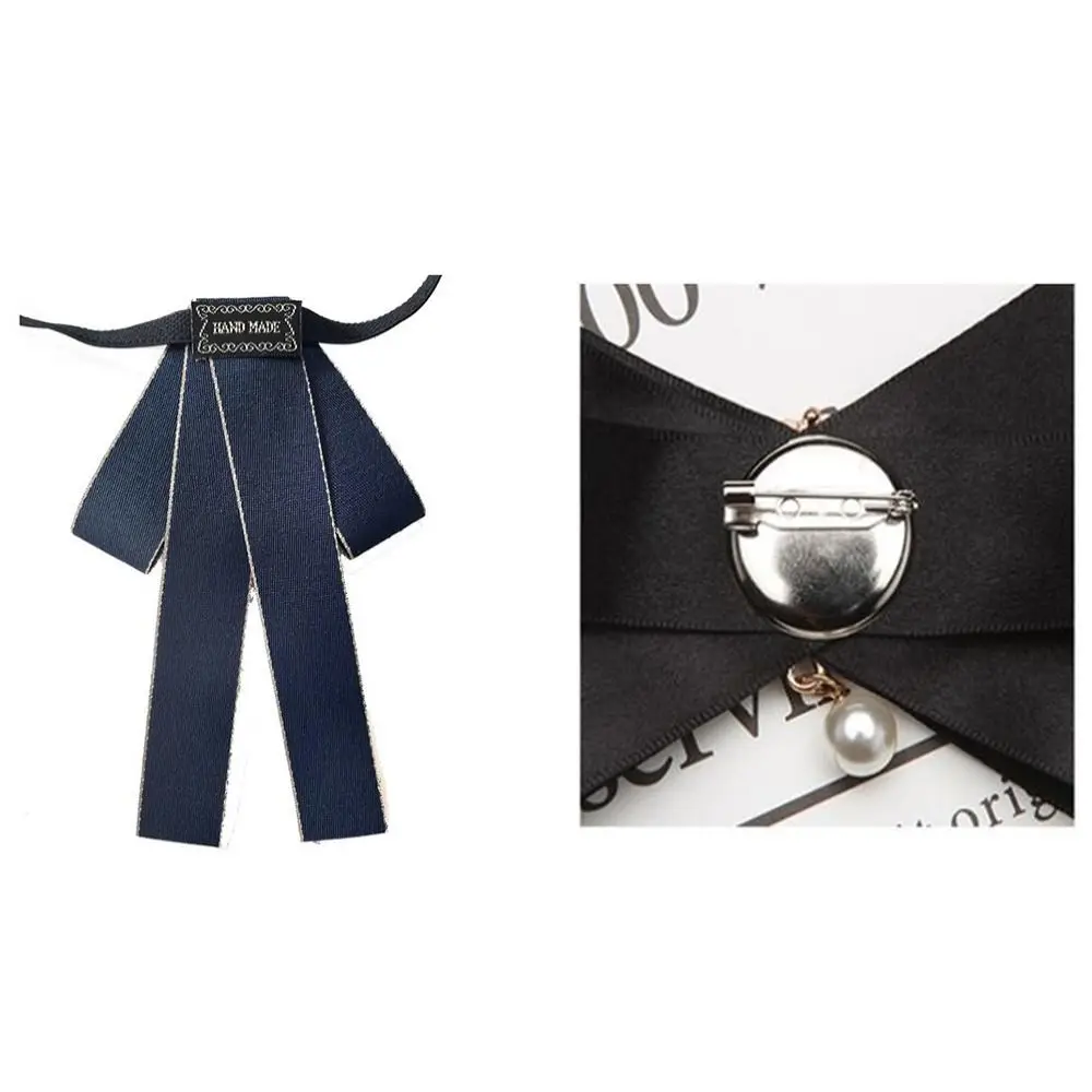 Collar de mujer de aleación de moda flores poliéster estilo universitario pajarita cinta broche decoración del cuello