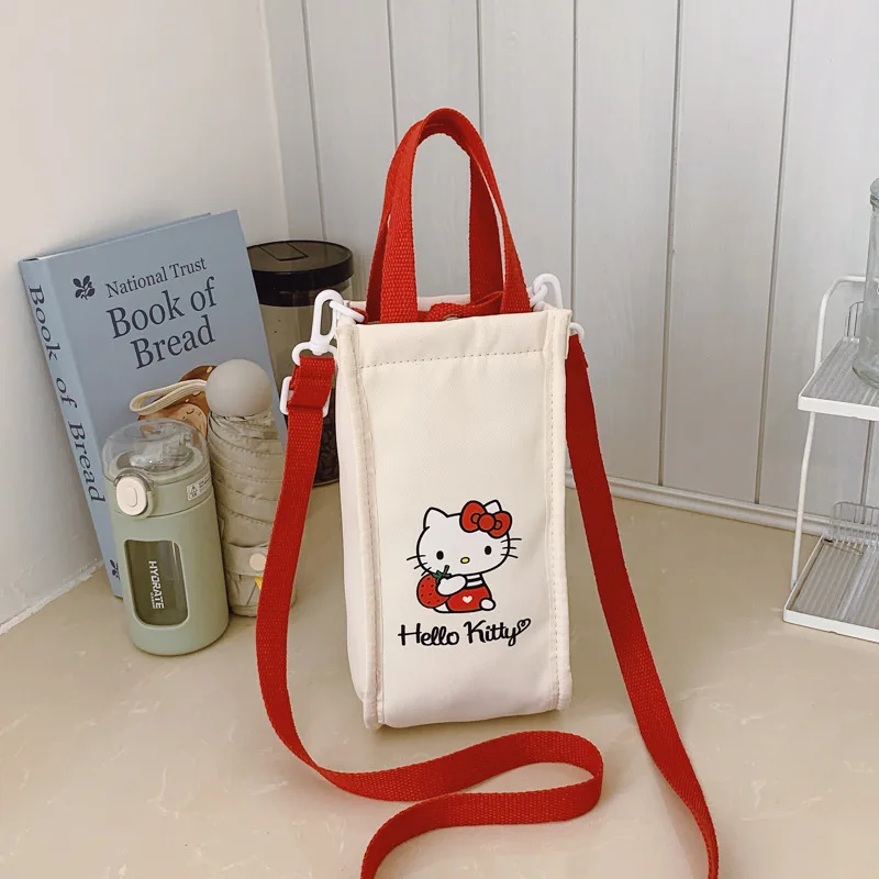 

Hello Kitty Crossbody Bag Cute Anime Girl Large Capacity Card Water Cup Earphones Mobile Money Storage Bag kawaii Gift Wholesale