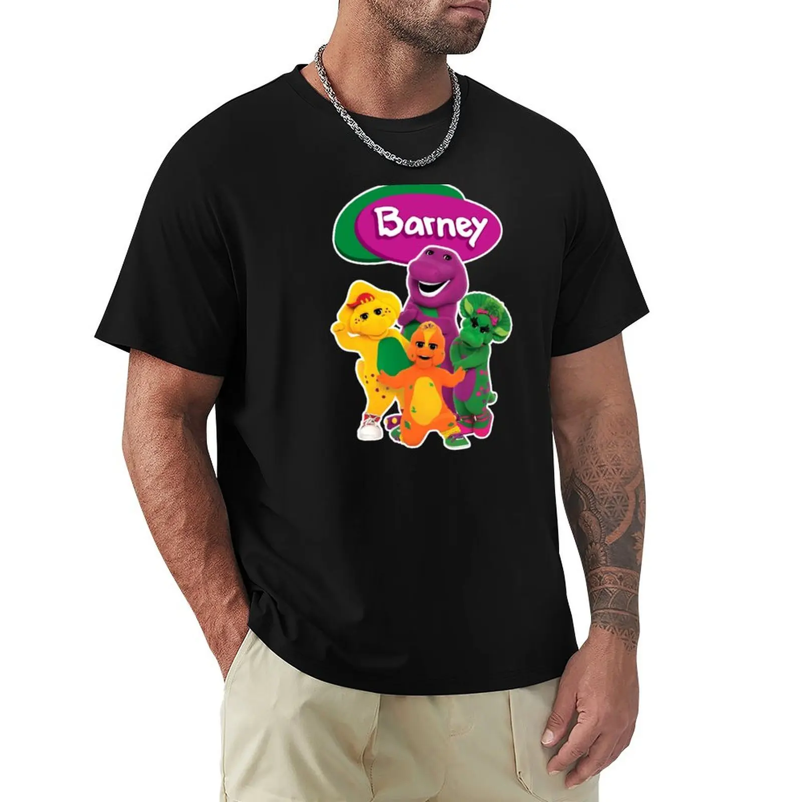 Футболка Barney (Barney & Friends) из мягкого хлопка с коротким рукавом для повседневной носки.