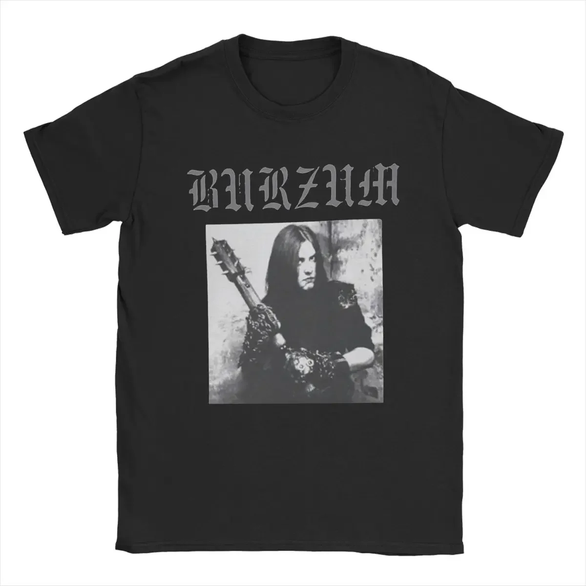 Burzum T-Shirts for Men Fun Pure Cotton Tee Shirt Round Collar Short Sleeve T Shirts Gift Idea Clothing