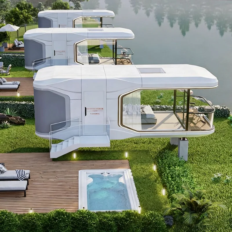 Space Capsule House Aluminum Intelligent Prefab Garden Shed Modern Luxury Apple Pod Housing