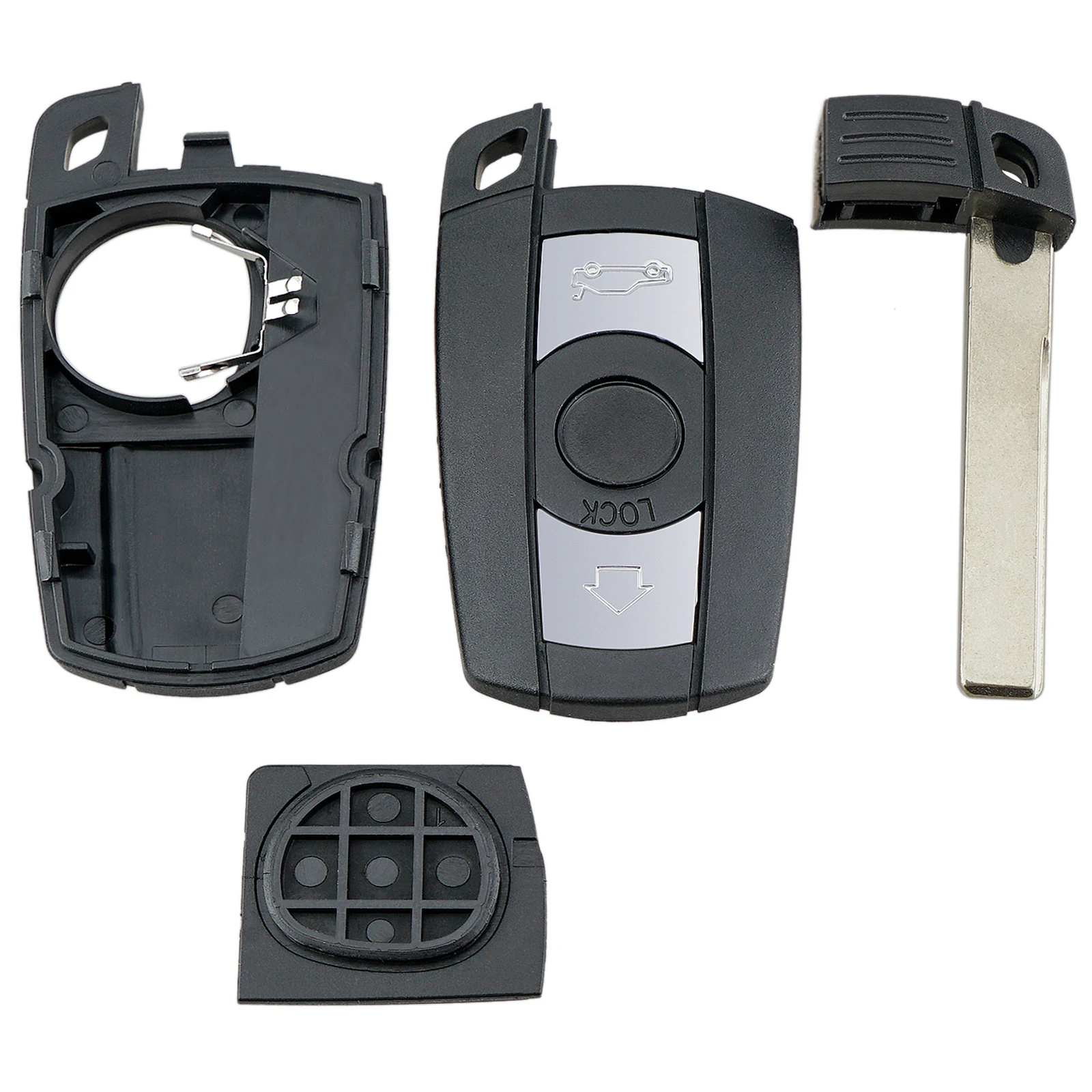 For BMW 1 3 5 6 7 Series X3 E90 E91 E92 E93 F01 F02 F04 Remote Smart PU Leather Key Case Cover Shell Holder Key Fob Chain Ring