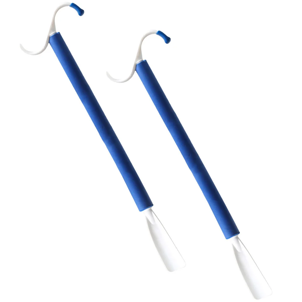 

2Pcs Dressing Sticks Lightweight Shoehorn Professional Shoe Lifter Elderly H icapped Aid Plastic Dressing Stick
