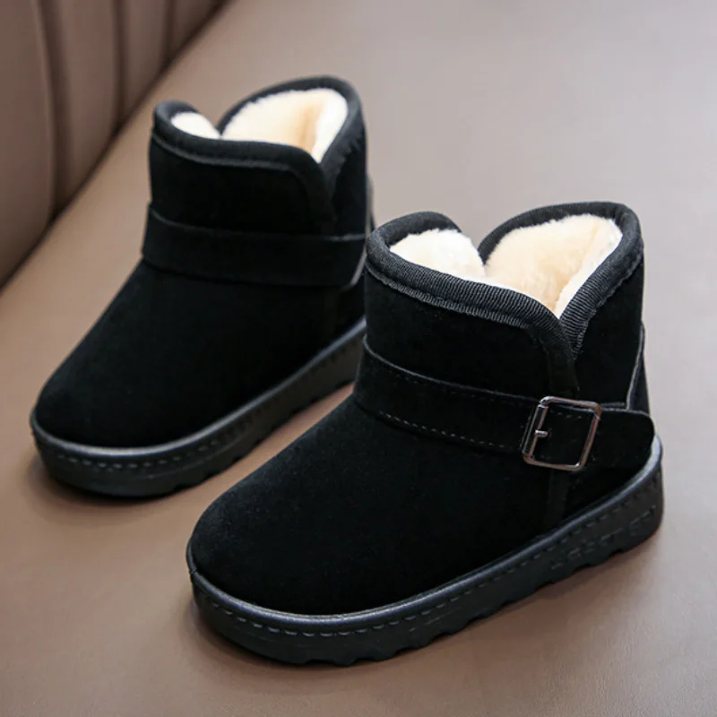 Winter warm cotton shoes snow boots with Add velvet soft bottom sneakers boy and girl Korean Version fashion new thickened boots