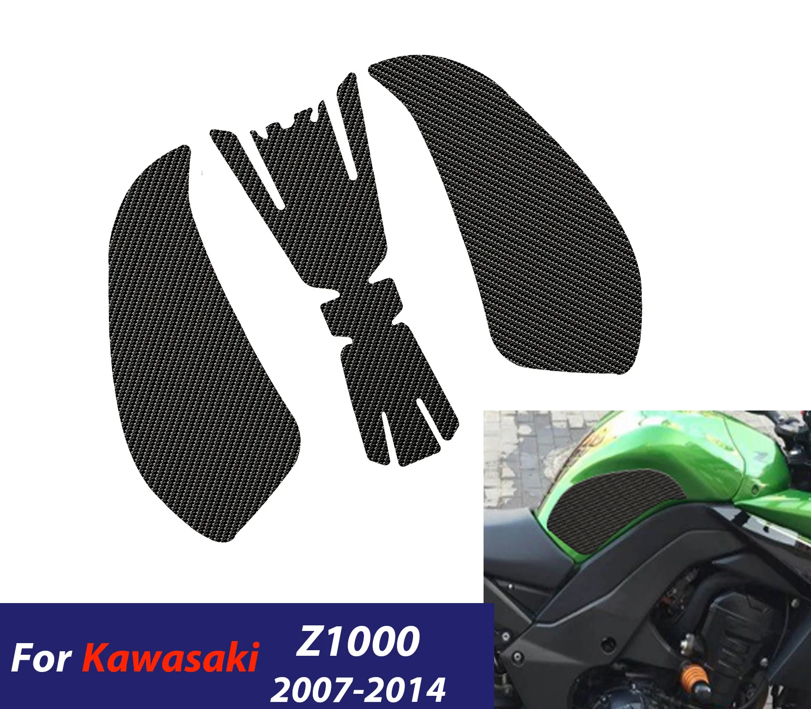 

Motorcycle Anti Slip Fuel Tank Stickers Gas Cap Oil Protect Pad ForKawasaki Z1000 2007-2014 2008 2009 2010 Moto Accessories
