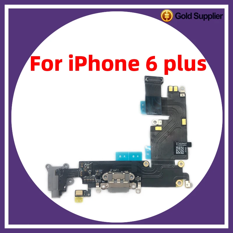 Original For iphone 6 plus Charging Port Flex Microphone Mini USB Charger Dock Connector Repair Replacement Parts