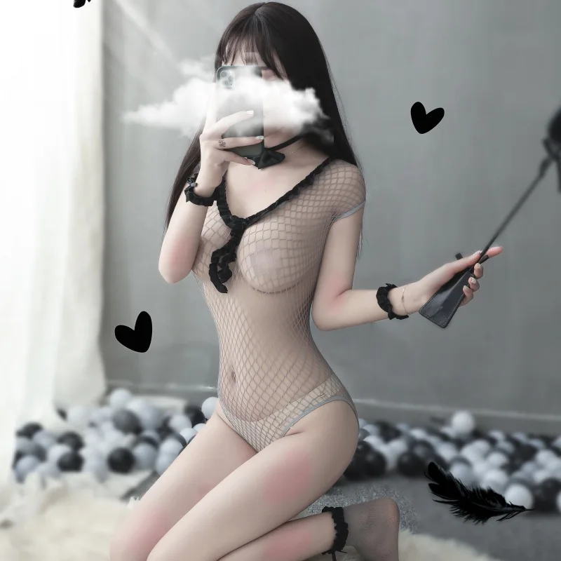 

Sexy Underwear, Sexy Net Uniform, Sexy Bunny, Open Net Lapel, Temptation To Connect with Fishnet Stockings