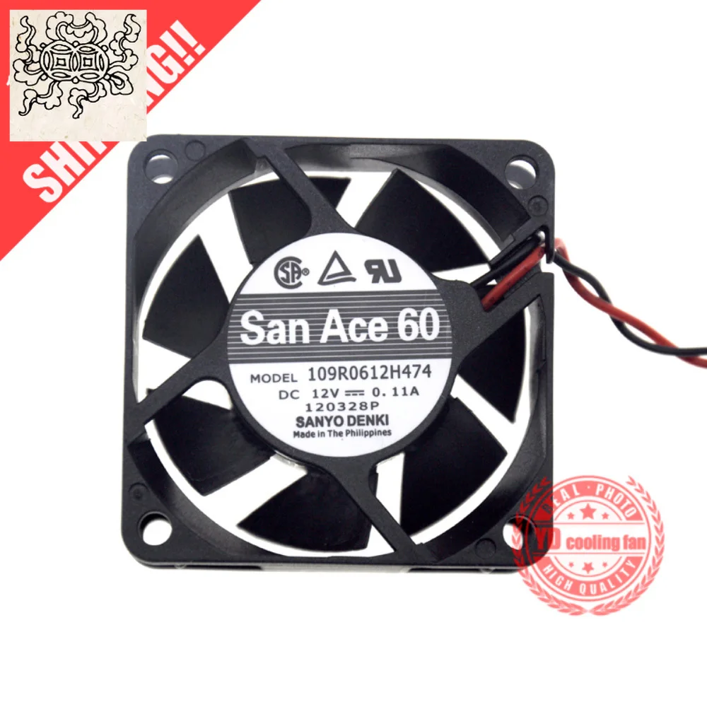 JFG For SANYO DENKI SAN ACE 6025 6CM 109R0612S474 12V 0.11A Cooling Fan
