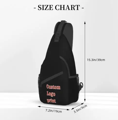 Custom Logo Sling Crossbody Chest Bag Men Shoulder Backpack for Hiking