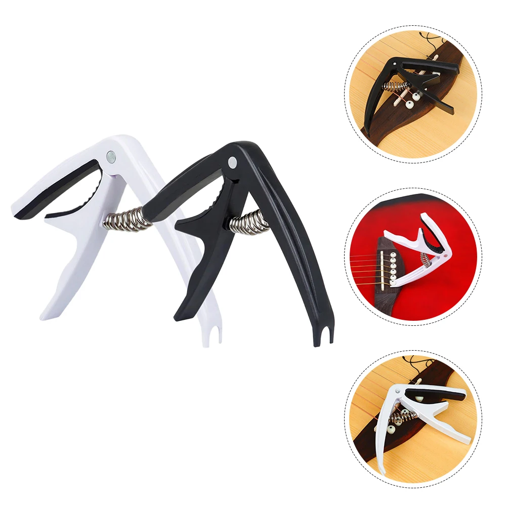 

2 Pcs Capo for Guitar Electric Accessories Great Beginners Standard Acoustic Ukulele Violin