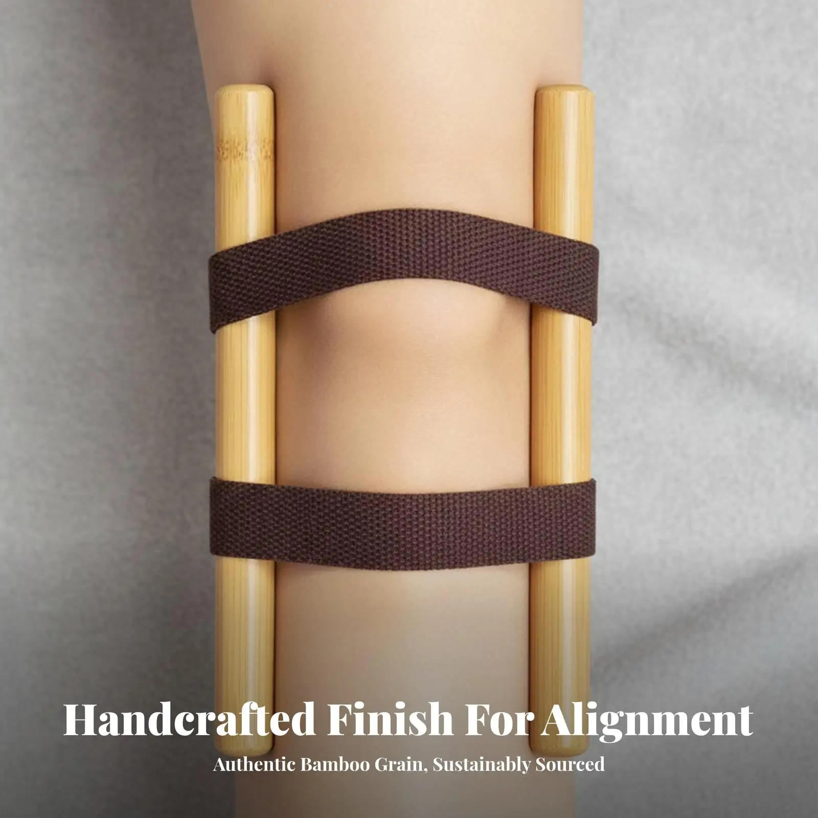 Bamboo Yoga Knee Therapy Rod for Alignment Balance and Joint Positioning Pilates Support Stick
