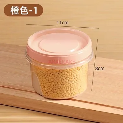 ثلاجة دائرية مقاومة لدرجات الحرارة العالية مع صندوق حفظ بغطاء، صندوق تخزين فواكه صغير، صندوق بينتو ساخن بالميكروويف