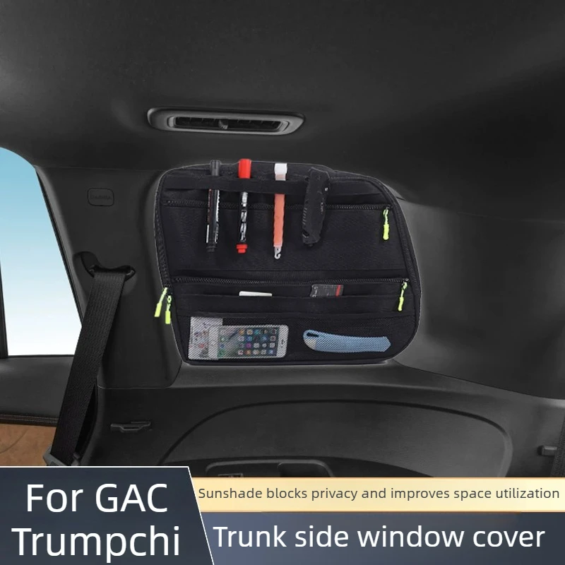 Trunk Side Window Bag Window Suction Cup Storage Storage Bag For GAC Trumpchi GS8 2022-2025 Auto Interior Supplies Accessories