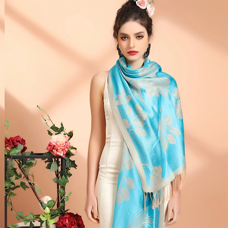 2024 Winter Scarf For Women Shawls Wrap Fashion Plaid Warm Thick Cashmere Scarves Lady Pashmina Female Bandana Quality Tassel
