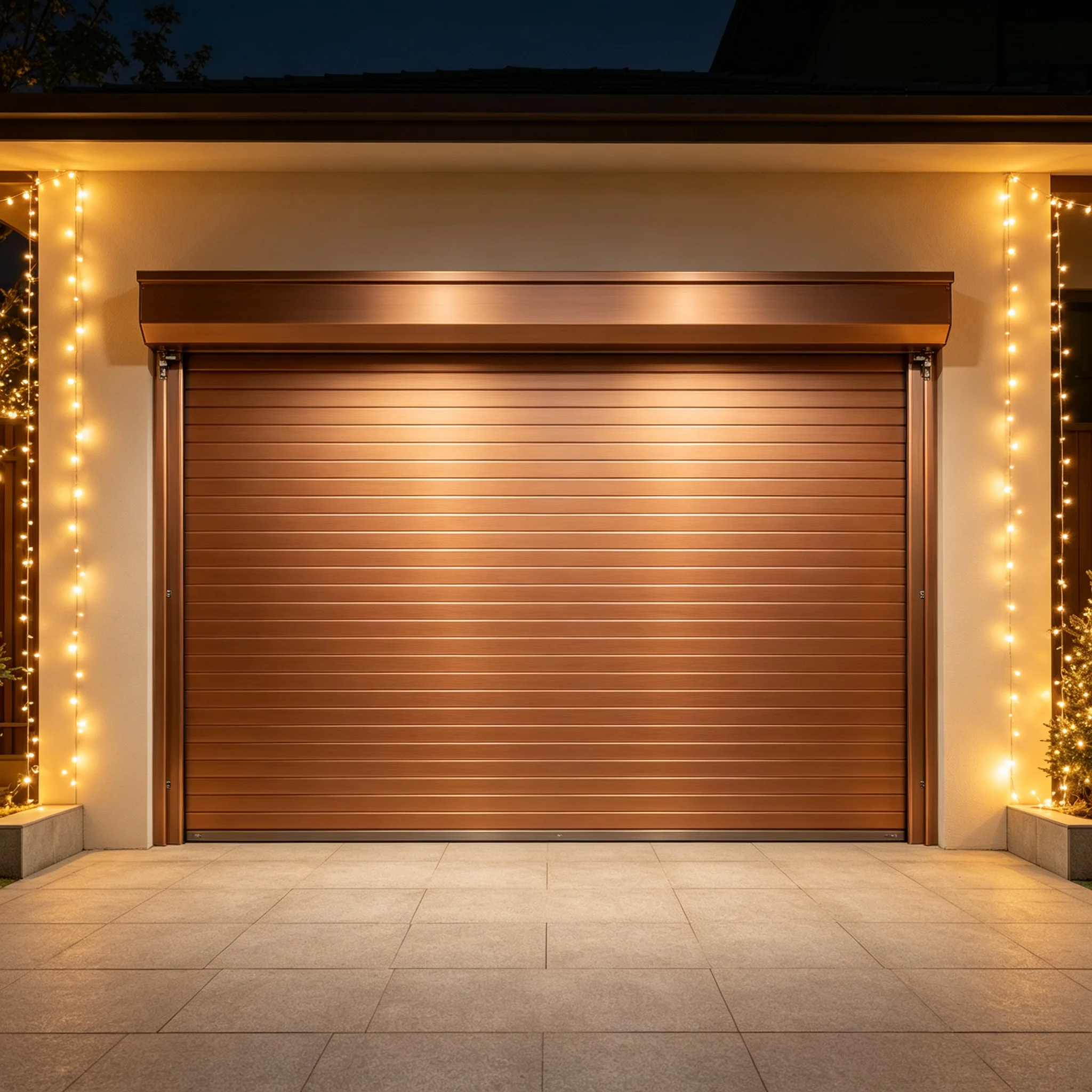 Fashion Powder Coating Outdoor Garage Door Household Finished Product Aluminum Alloy Garage Door Durable Heavy Duty Garage Door