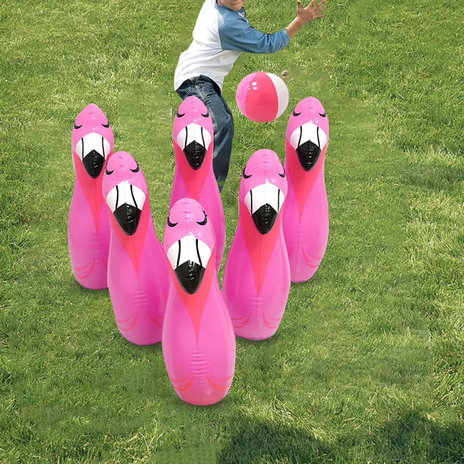 Juego de bolos inflable, pelota y bolos, juegos deportivos, juegos de interior y exterior, juego de juegos de bolos para cumpleaños