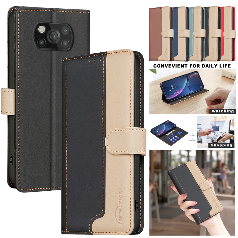 Cover Phone Case For Xiaomi Poco X3 NFC M3 Pro F3 C31 PocoX3 Pro Leather Cases Wallet Skin Friendly Magnetic Flip With Card Slot