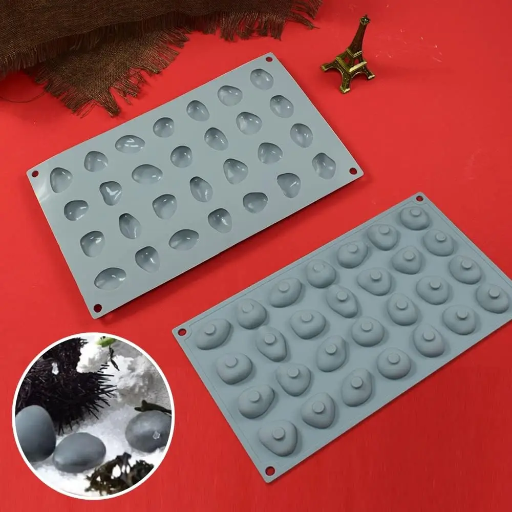 Stone Shape Non-Stick Food Grade Silicone Molds for Chocolate Candy Jelly Ice Cube Cupcake Baking Mould Cake Decorating Tools