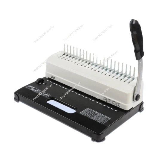 

U12 comb binding machine manual rubber ring clip 21 hole binding machine A4 paper document punching machine voucher binding mach