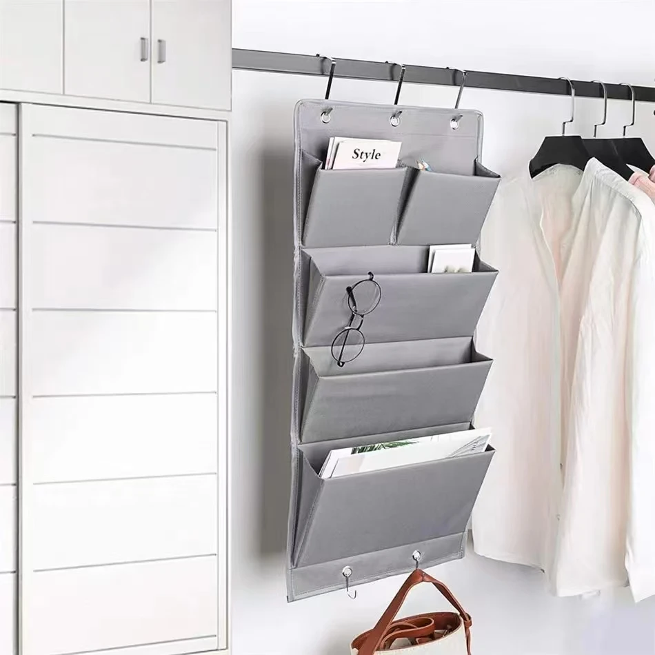 Wall Office Files Organizer Hanging File Folder Door Magazine File Holder Daily Necessities Storage Bag Office Folder